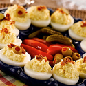 Potato Salad Deviled Eggs with Bacon